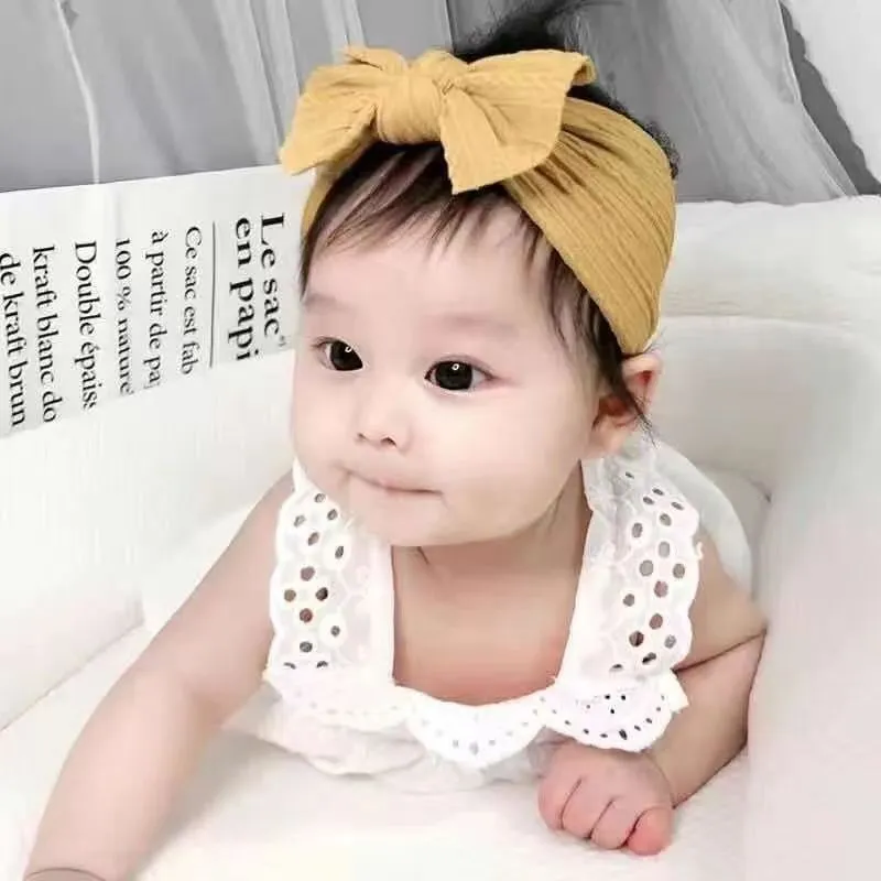 2025 New Children's Hair Accessories, Jacquard Bow, Baby Hair Band
