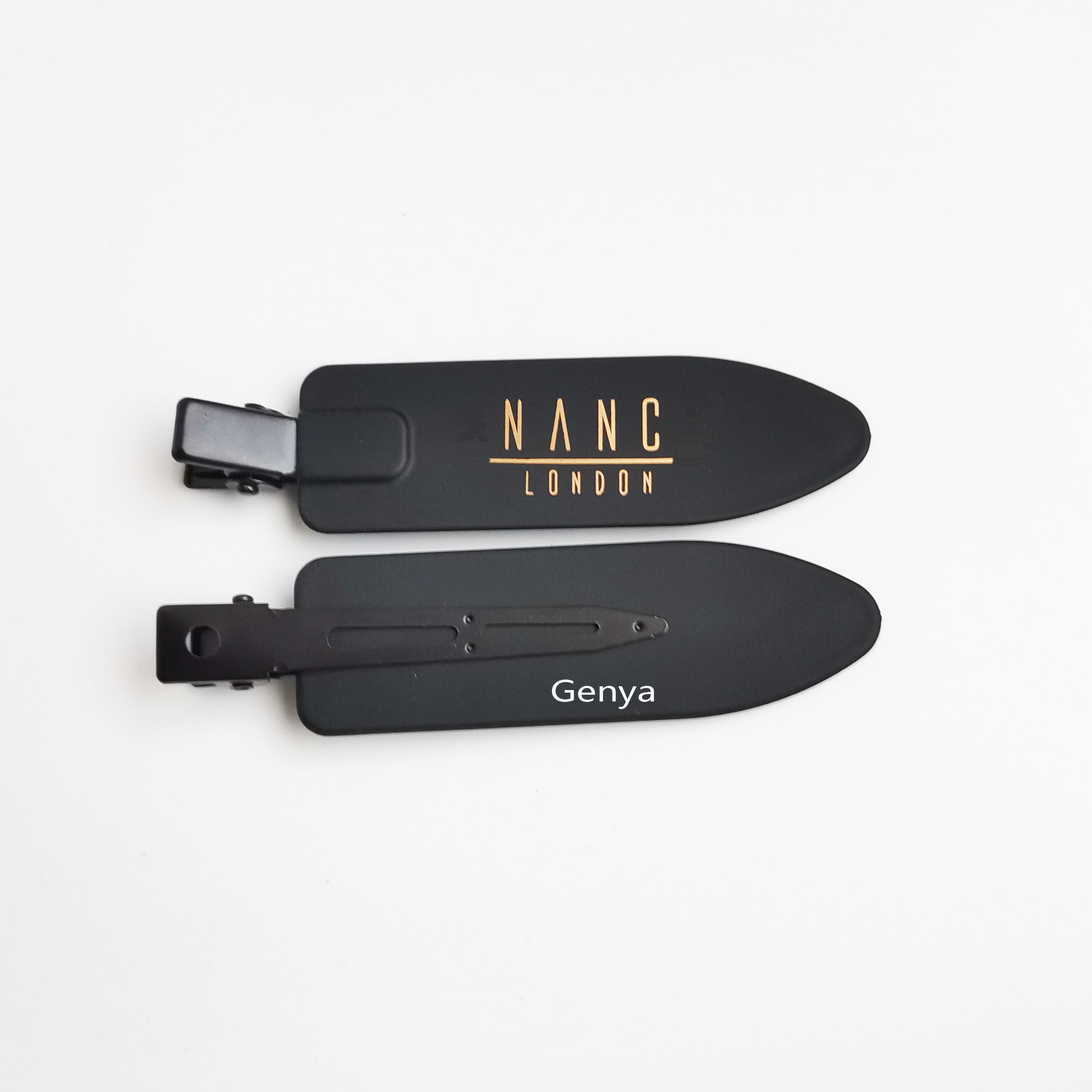 Genya Custom LOGO Long 7cm Creaseless Hair Clips Matte No Crease Pin 8cm Large No Bend Hair Clip Curl Clips For Skin Care