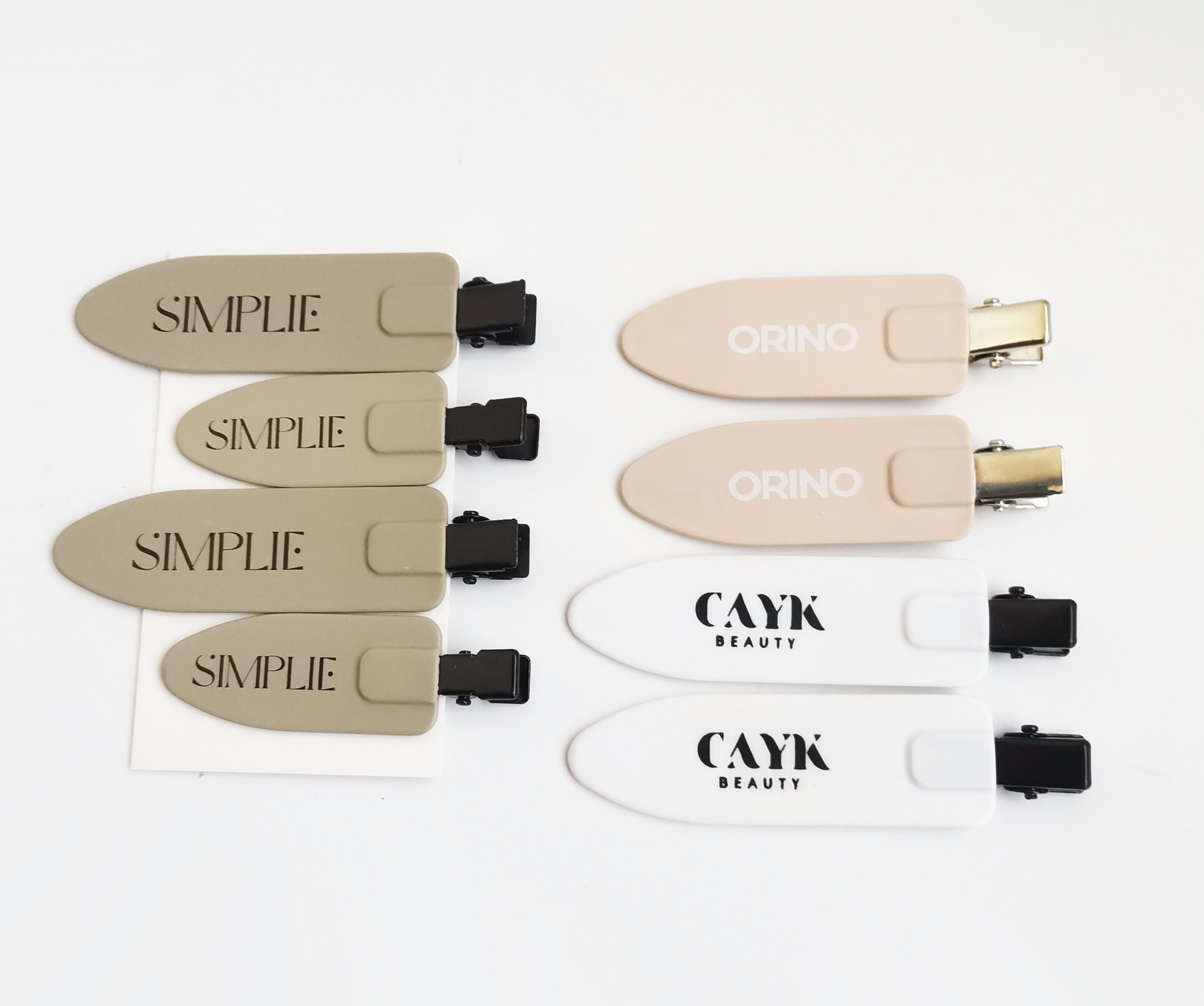 Genya Custom LOGO Long 7cm Creaseless Hair Clips Matte No Crease Pin 8cm Large No Bend Hair Clip Curl Clips For Skin Care