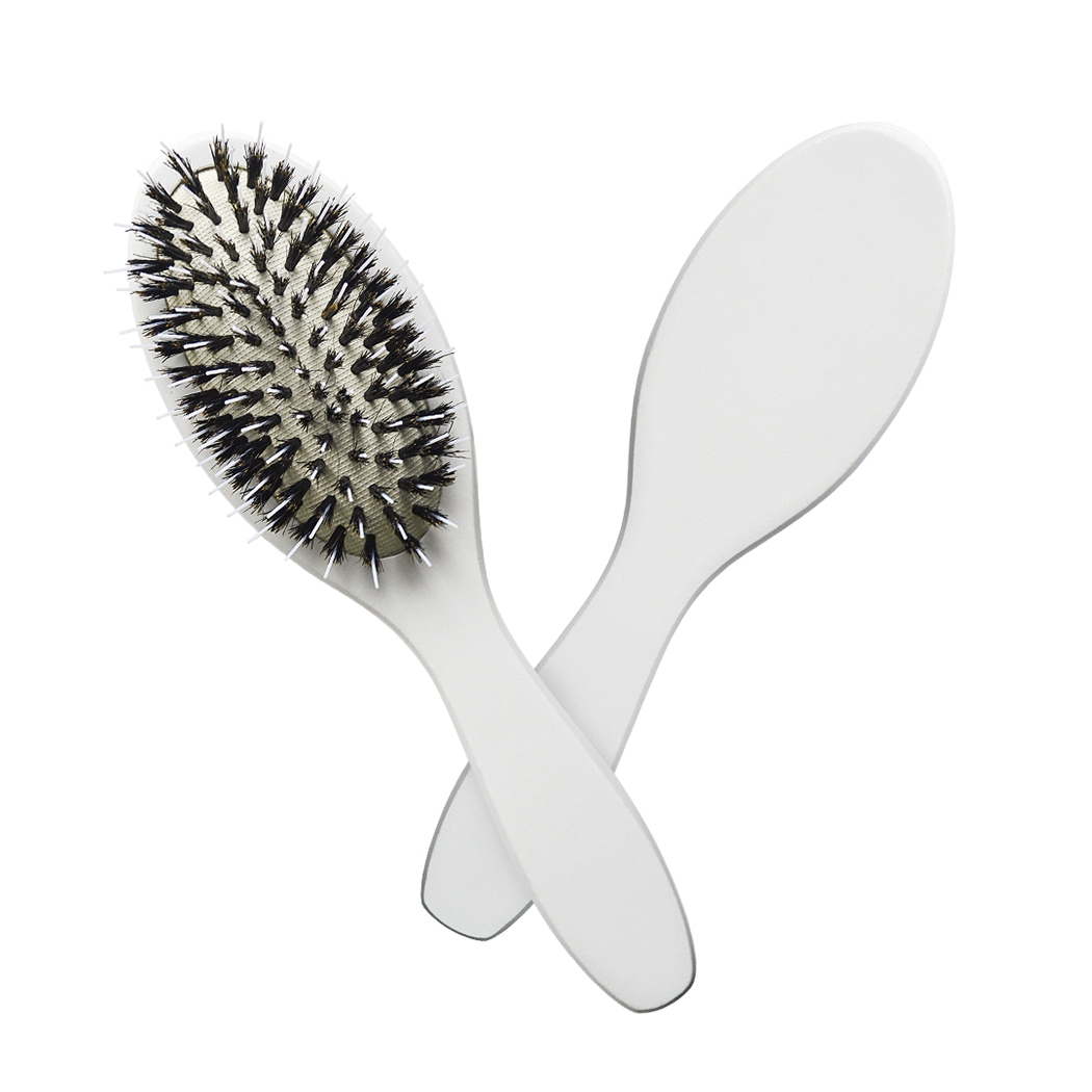 2026 New Logo Boar Bristle Nylon Wooden Handle Paddle Bamboo Wood Hair Brush White Hair Brush For Extension Wig Brush Custom