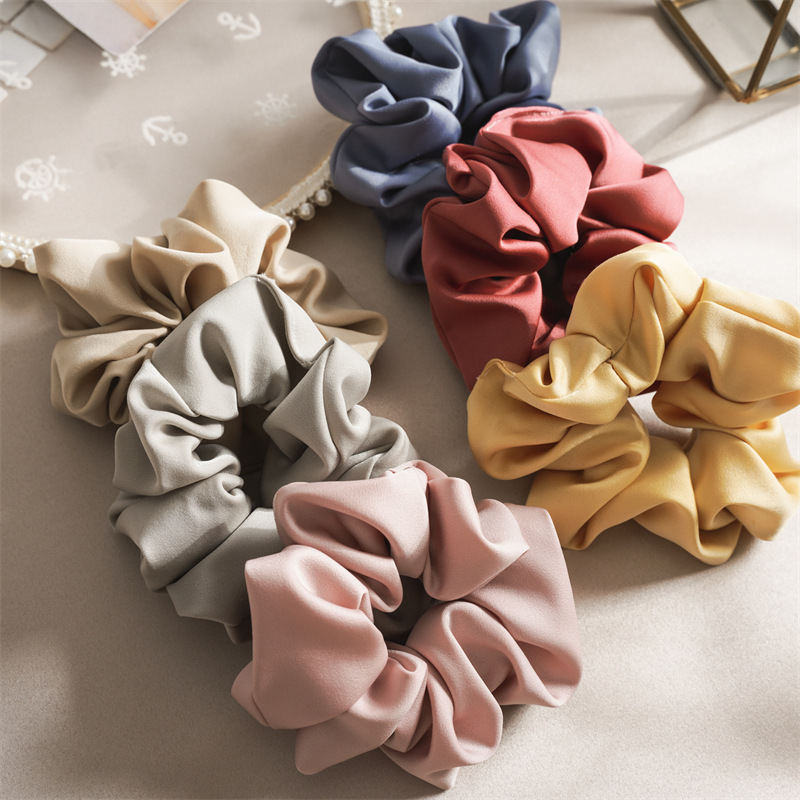 Fashion Women Accessory Bulk Elastic Hair Ties Custom Satin Hair Bands Girls