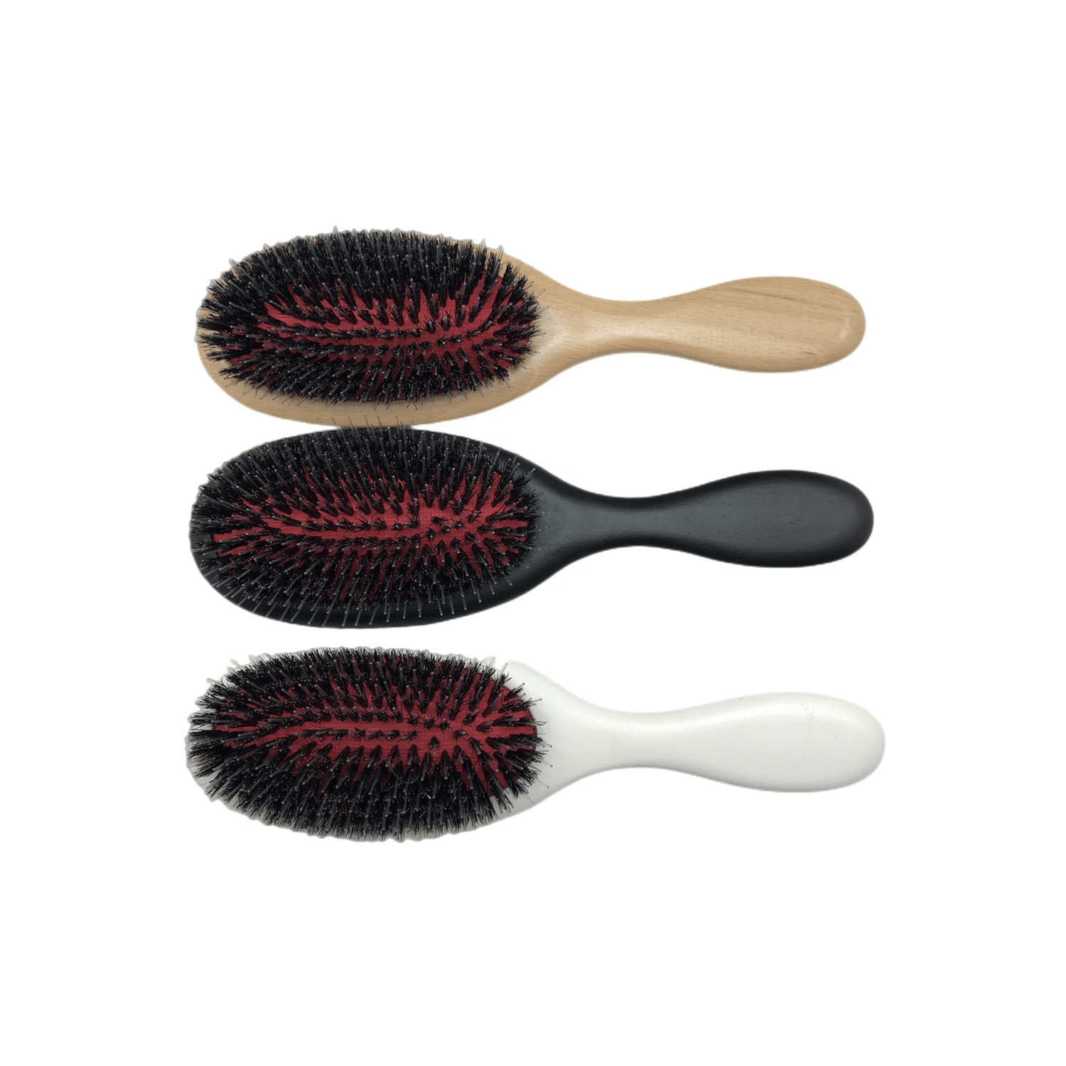 Customizable Detangler Hair Comb Bamboo Teeth Square Contemporary Custom Logo Portable Wooden Hair Comb