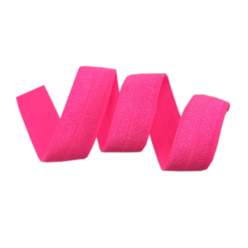 100 Yards Candy Colors Solid Fold Over Elastic Ribbon Wholesale 15mm FOE Elastic Tape Gift Webbing for DIY Headwear Hair Band