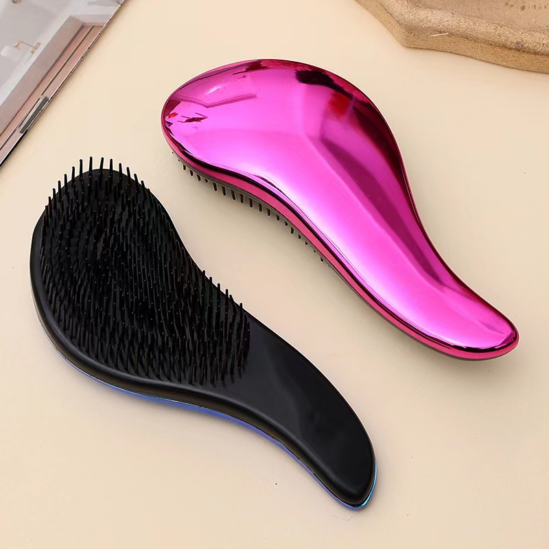 High Quality Nylon Hair Brush ABS Colorful Curly and Straight Hair Disposable Wet Hair Brush with Private Label
