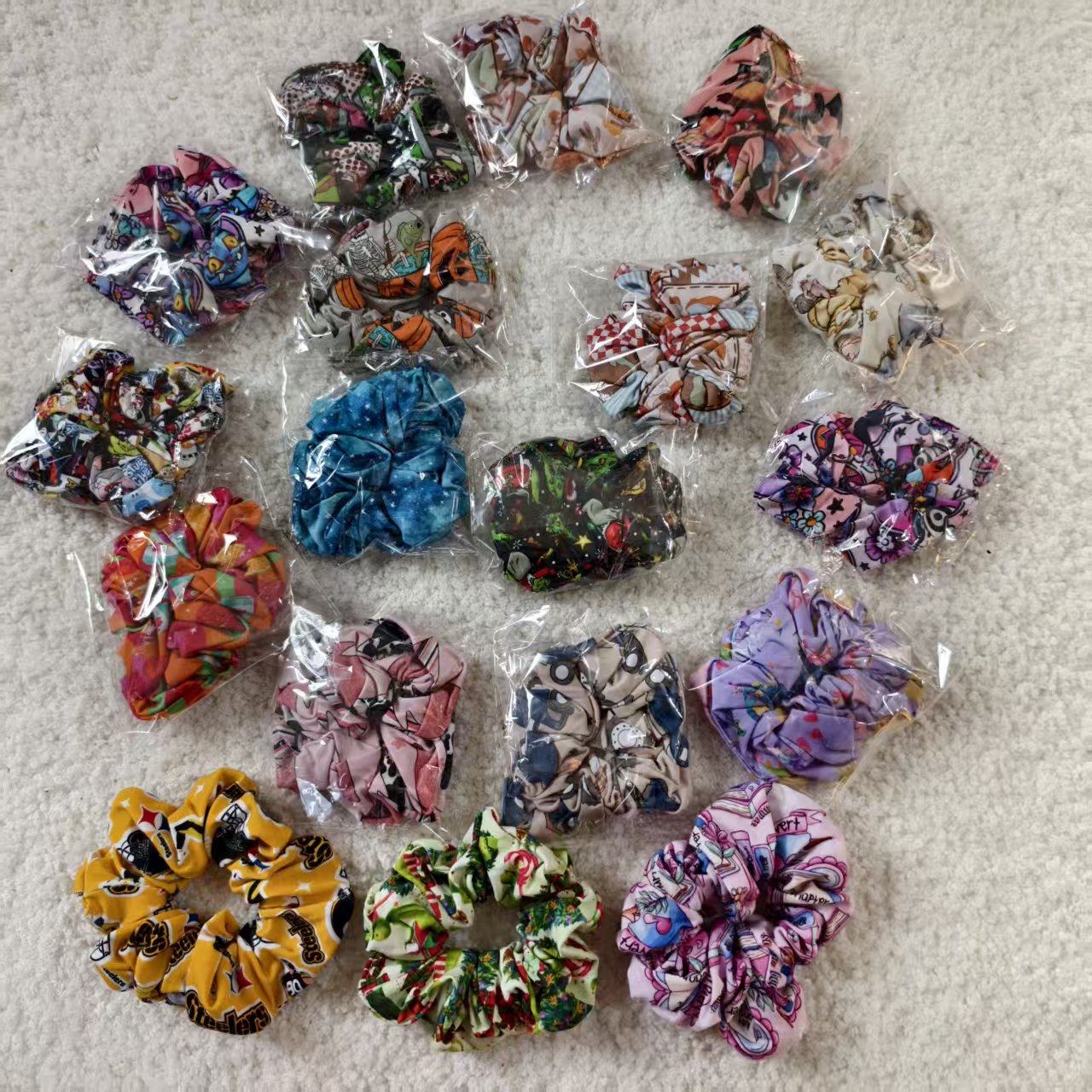 RTS Ultra Soft Bamboo Girl Headwear Character Print Scrunchies for Baby Mystery Box