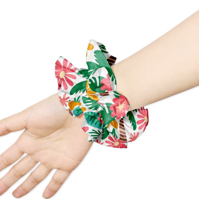 Eco-Friendly Scrunchie Women's Middle Size High Elastic Hair Scrunchies Cartoon Custom Hair Ties for Girls
