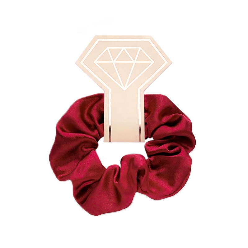 2024 Factory Directly Wholesale Gold Elastic Hair Bands Soft Scrunchies Custom Scrunchies With Logo