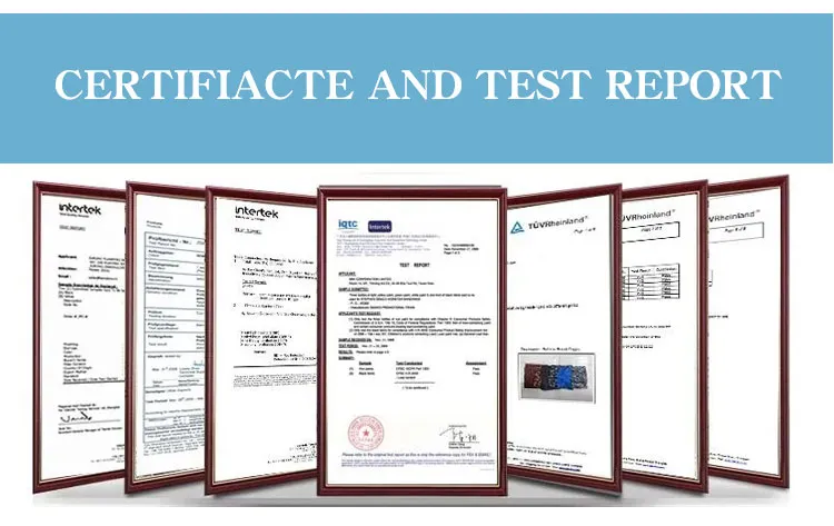 Certificate and Test report