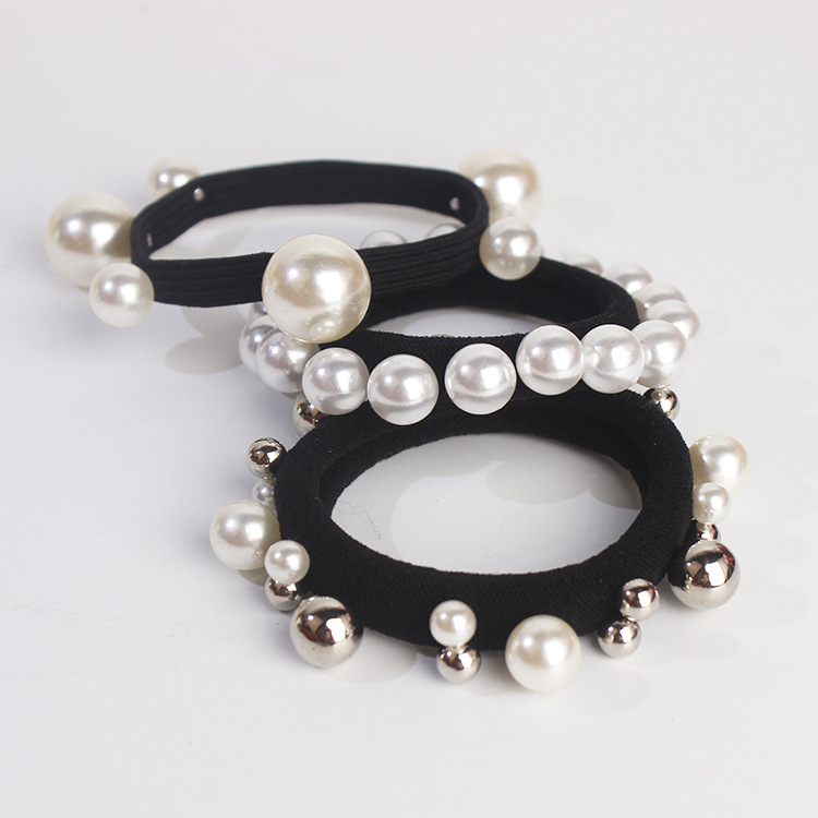 CLARMER High Quality Women New Hair Accessories Fashion Pearl Elastic Hair Tie