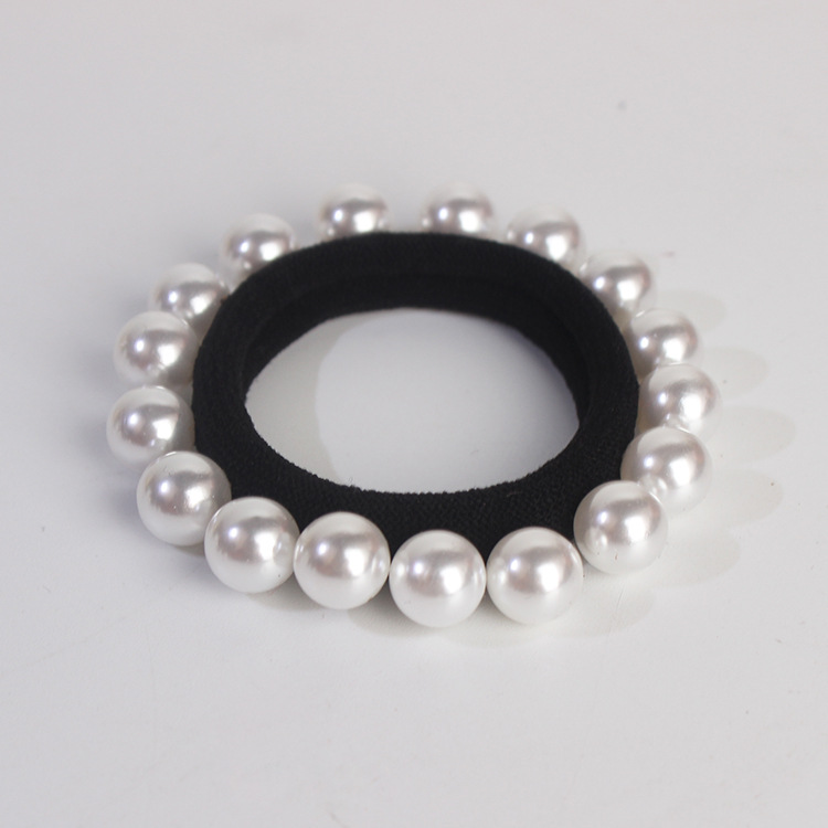 High Quality Women New Hair Accessories Fashion Pearl Elastic Hair Tie