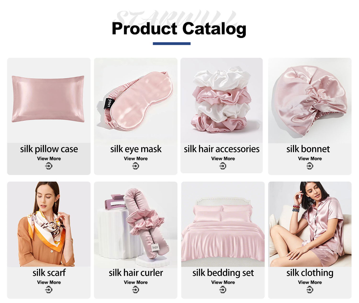 Silk sleep mask and accessories display