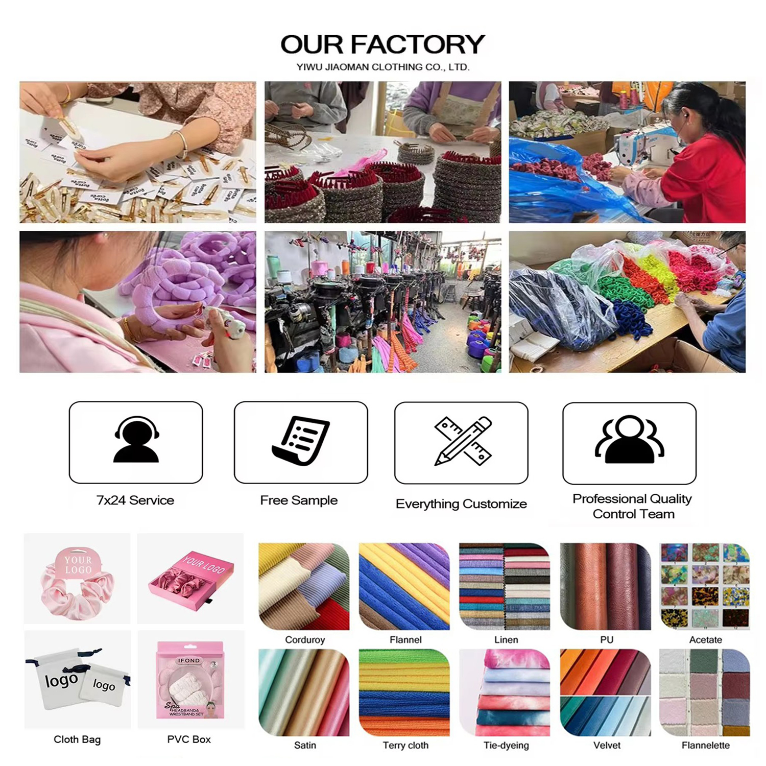 IFOND Factory Wholesale 100pcs 5cm Elastic Polyester Fashion Hair Ties Simple Ponytail No Crease Damage Unisex Everyday Bands