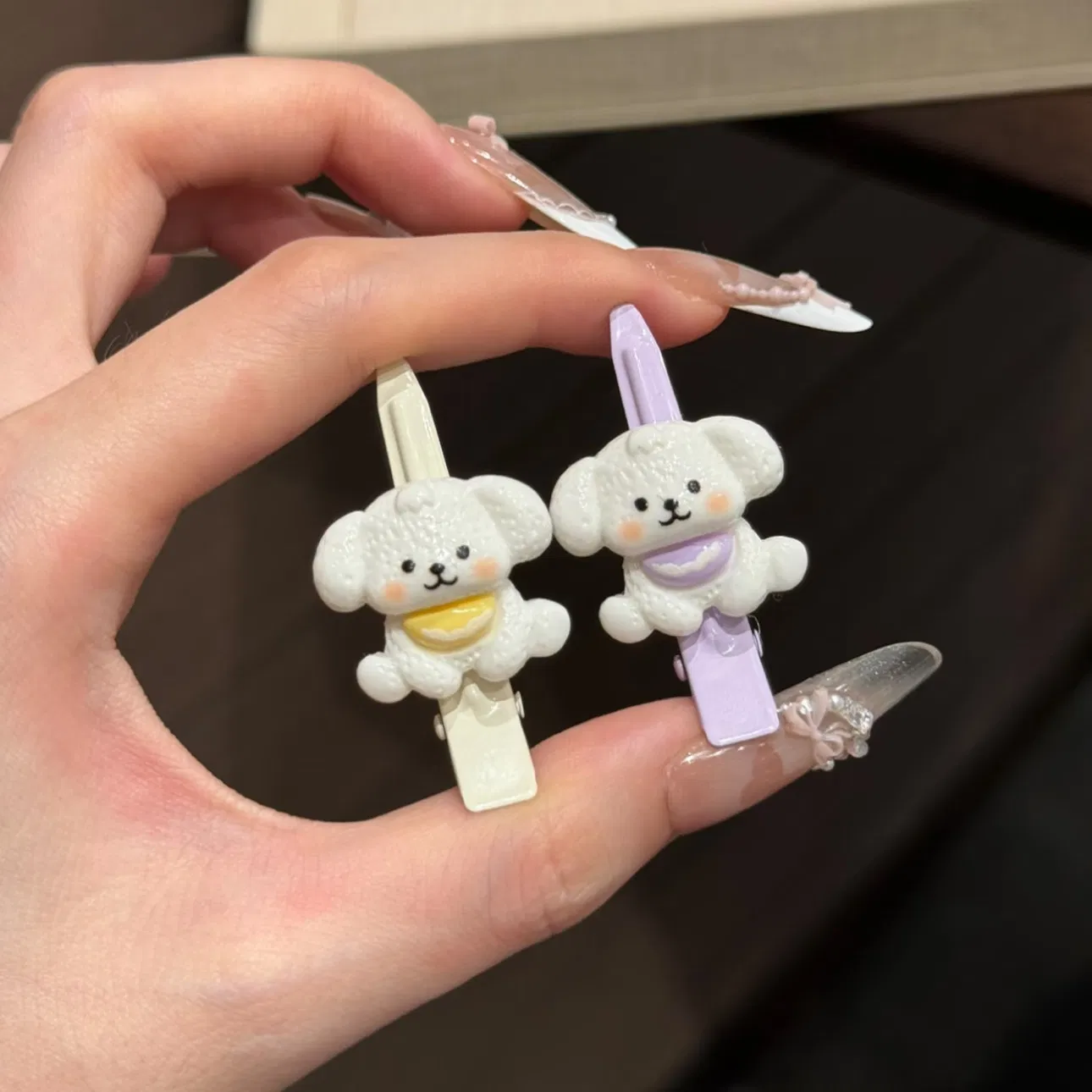 Cute Cartoon Long Eared Dog with Broken Hair, Sweet Girl's Heart Hair Accessories Factory Wholesale