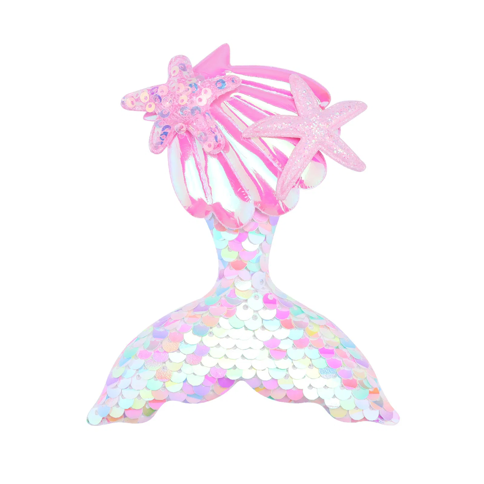 Cross Border Mermaid Tail Cute Starfish Glitter Little Girl Fresh and Sweet Hair Accessories Manufacturer Wholesale