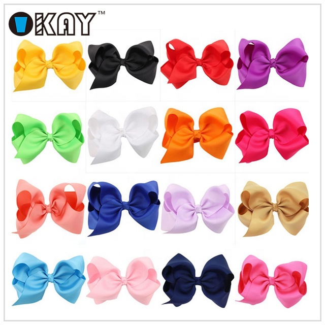 Hot Sale Fashion Eco-friendly Polyester Jojo Bows Kids Hair Accessories Wholesale