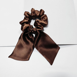 Low Price 100% Pure Silk Hair Scrunchies Women Bowknot Kids Hair Accessories Scrunchies Bow for Girls