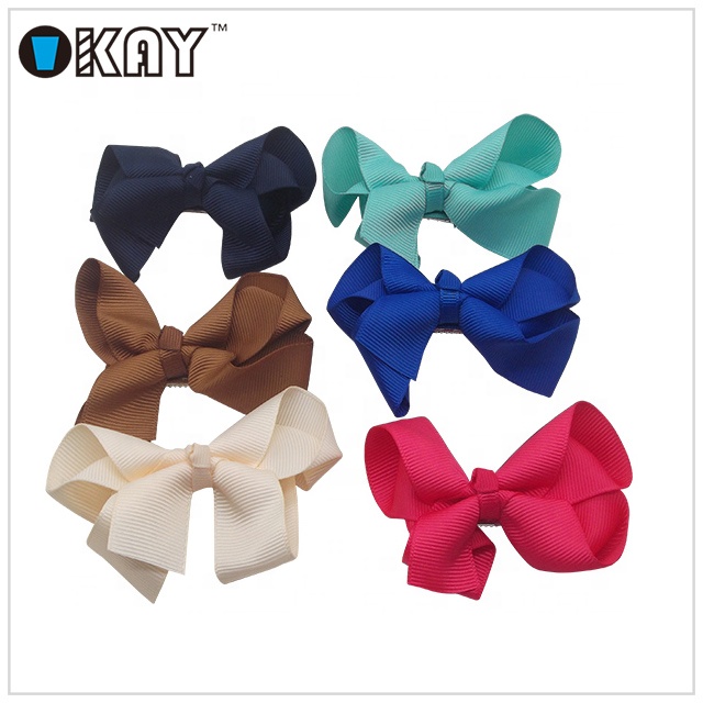 Hot Sale Fashion Eco-friendly Polyester Jojo Bows Kids Hair Accessories Wholesale