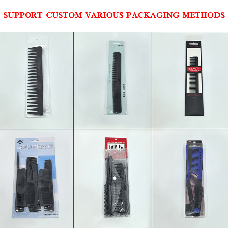 Hot Sale Anti Static ABS Rat Tail Comb Salon Hairdressing Parting Hair Comb Custom Logo Carbon Braiding Comb