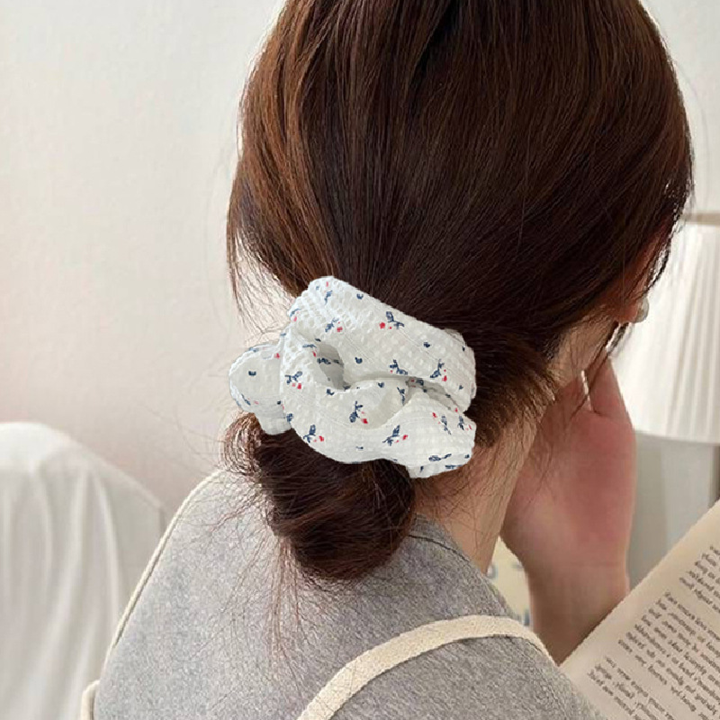 Lace flower scrunchie