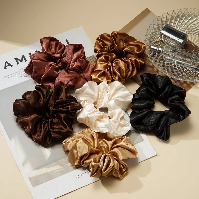 Elastic Silk Scrunchies Bands Hair Accessories