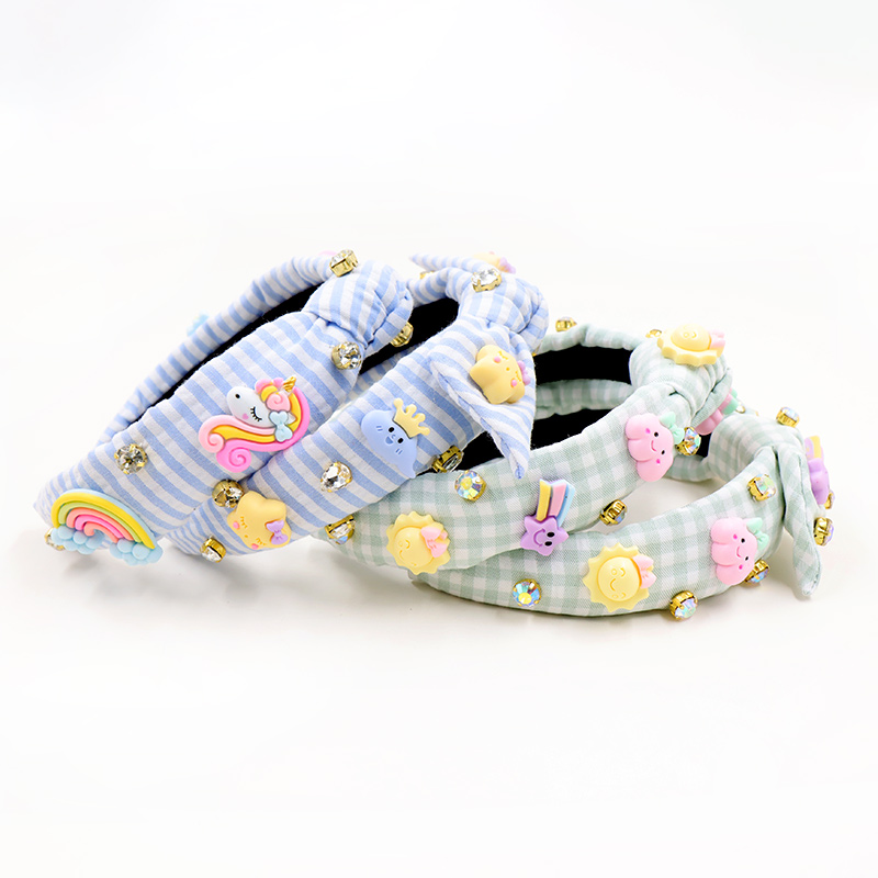 Finestyle Headband Manufacture Customized Fabric OEM and ODM Designer Headband with Embellish Girls Hairbands