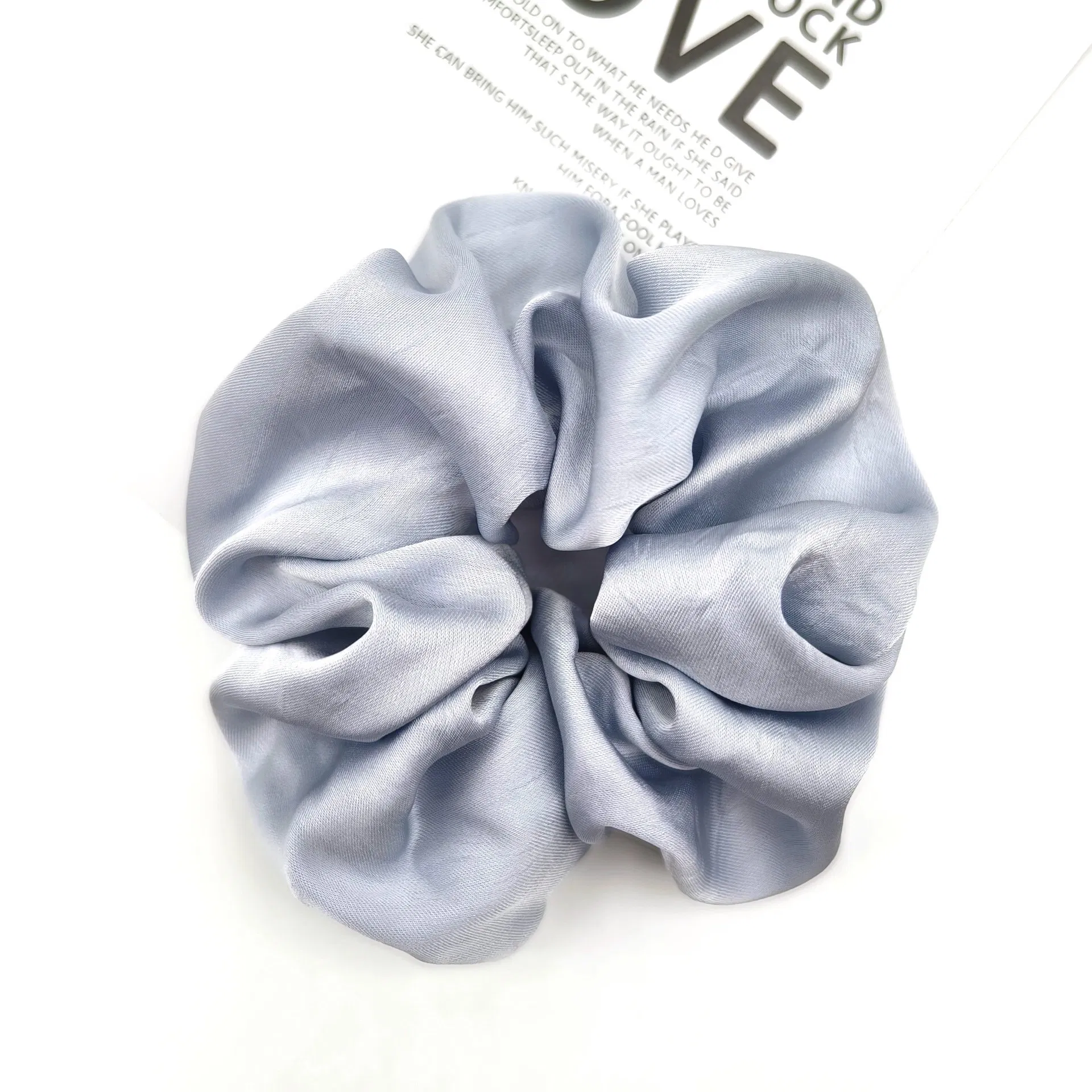Customized Logo Luxury Satin Silk Scrunchie With OEKO-TEX Custom Gift Box Imitated Silk Scrunchie