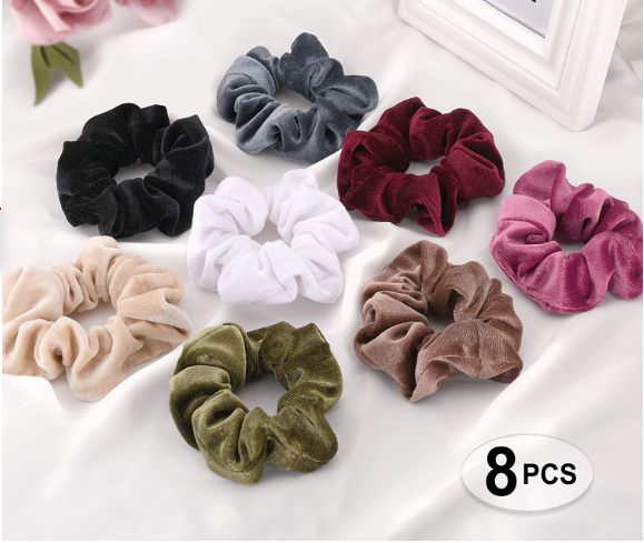 Hot Selling Factory Supply Good Quality Multy Color Velvet Hair Accessories Scrunchies