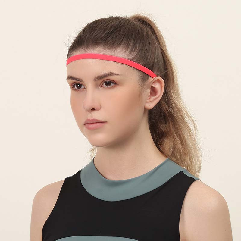 Heavy Duty Thin Elastic Silicone Grip Sports Hairband Headband Unisex Mens Womens - Custom Size Logo Color Packing