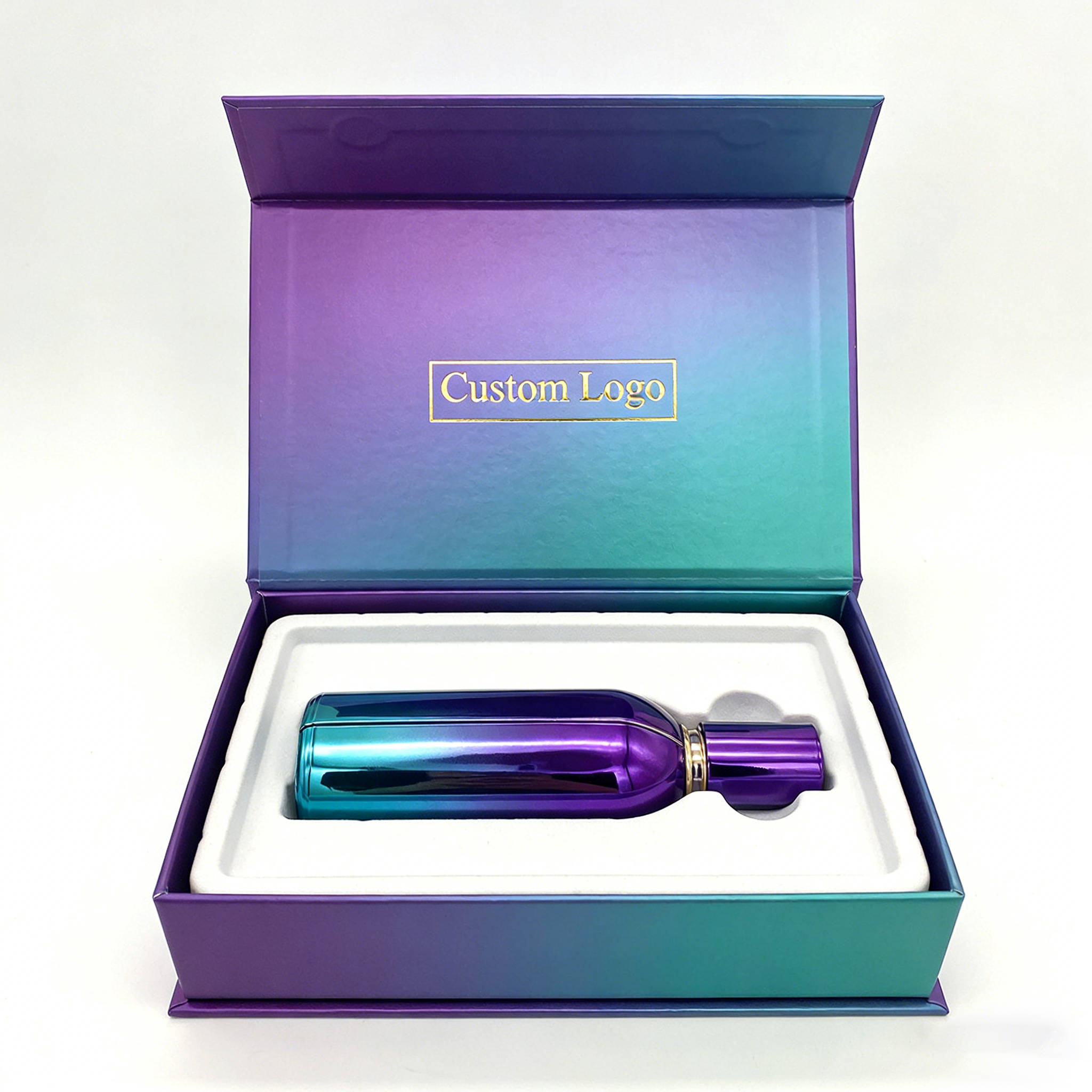 Manufacture Personalized Design Clamshell Rigid Box Magnetic Luxury Custom Empty Perfume Boxes With EVA Tray