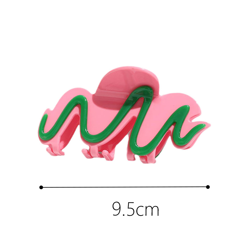 XinMei Pince Cheveux Pink Hair Claw Clips Custom Acetate Wave Hair Clips Cookie Designs Korean Clutches For Women Hair Hairclaw