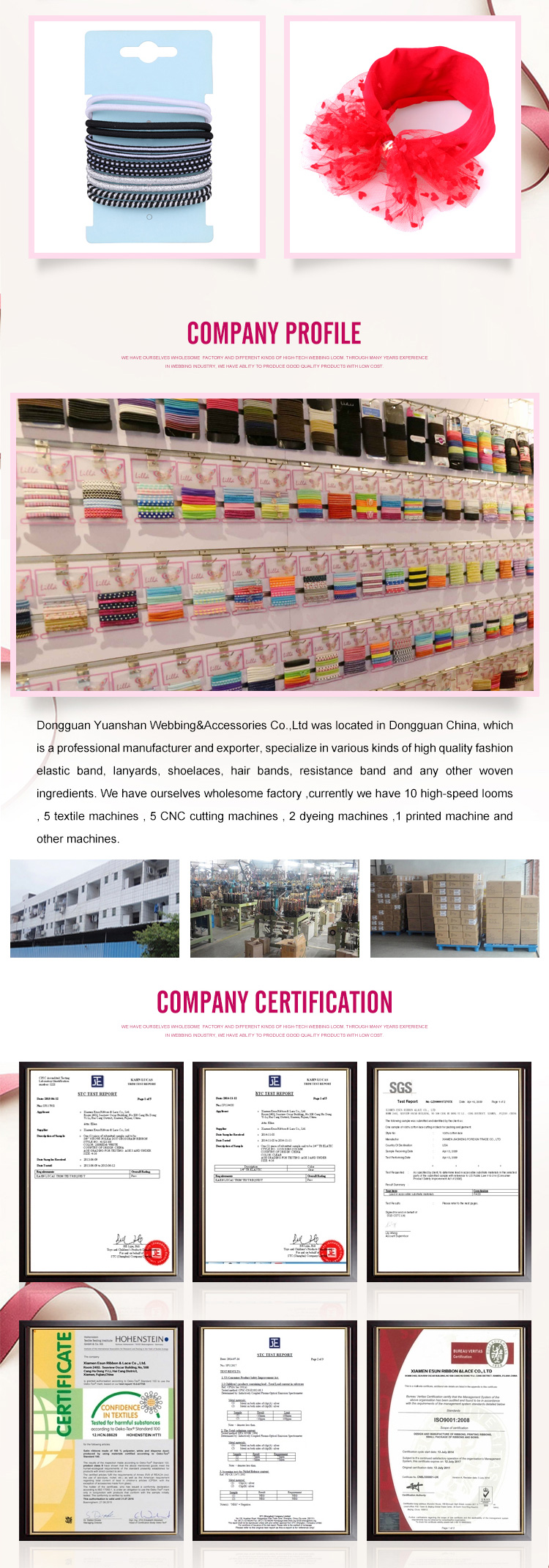 Hot Product Factory Manufacturer Hair Accessories Custom Elastic Headband Flower