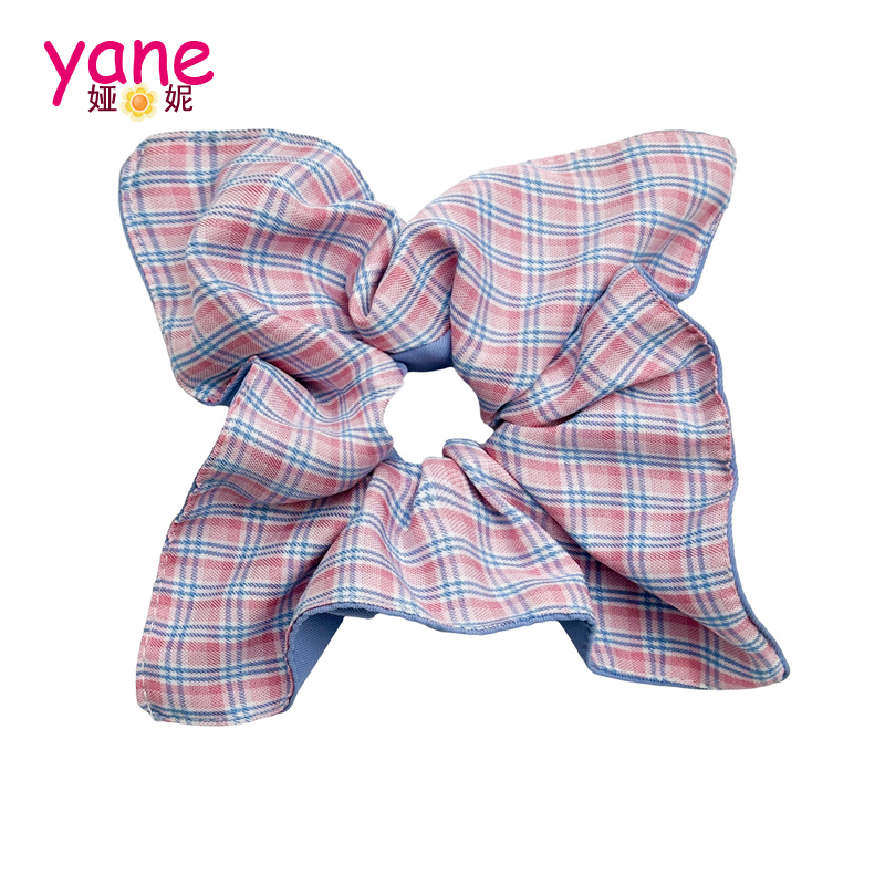 Manufacturer Custom Printed Pink Hair Scrunchie Wholesale Cotton Fabric Scrunchie Pillow Popular Hair Accessories