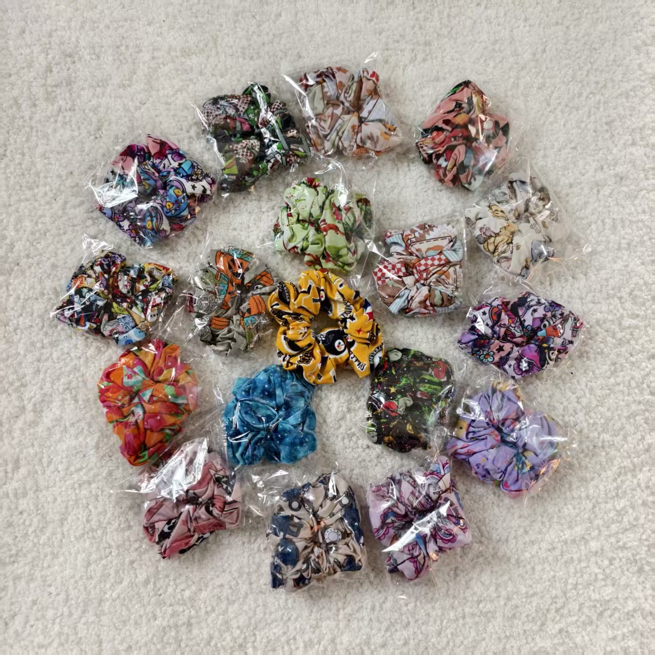 RTS Ultra Soft Bamboo Girl Headwear Character Print Scrunchies for Baby Mystery Box