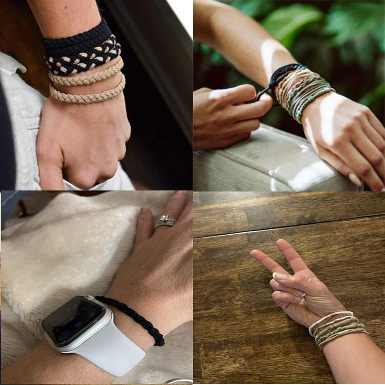 Custom Logo Hair Rubber Tie Bracelets