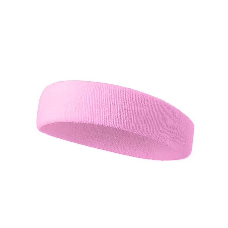 Custom Logo Embroidered Thin Polyester Sports Headband Elastic And Sweat Absorbent For Basketball &amp; Running Wide Grip Damping