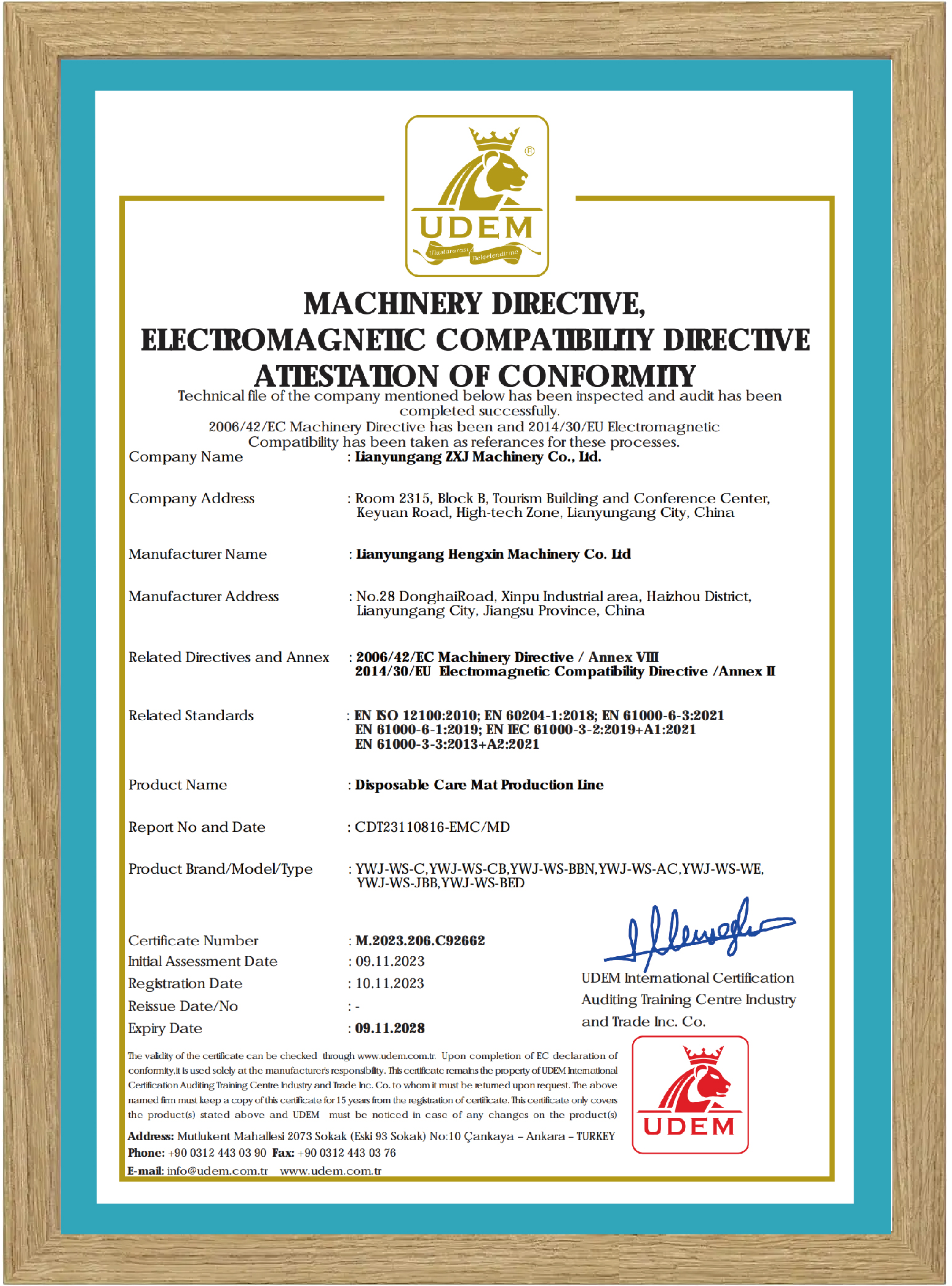 CE Certificate 5
