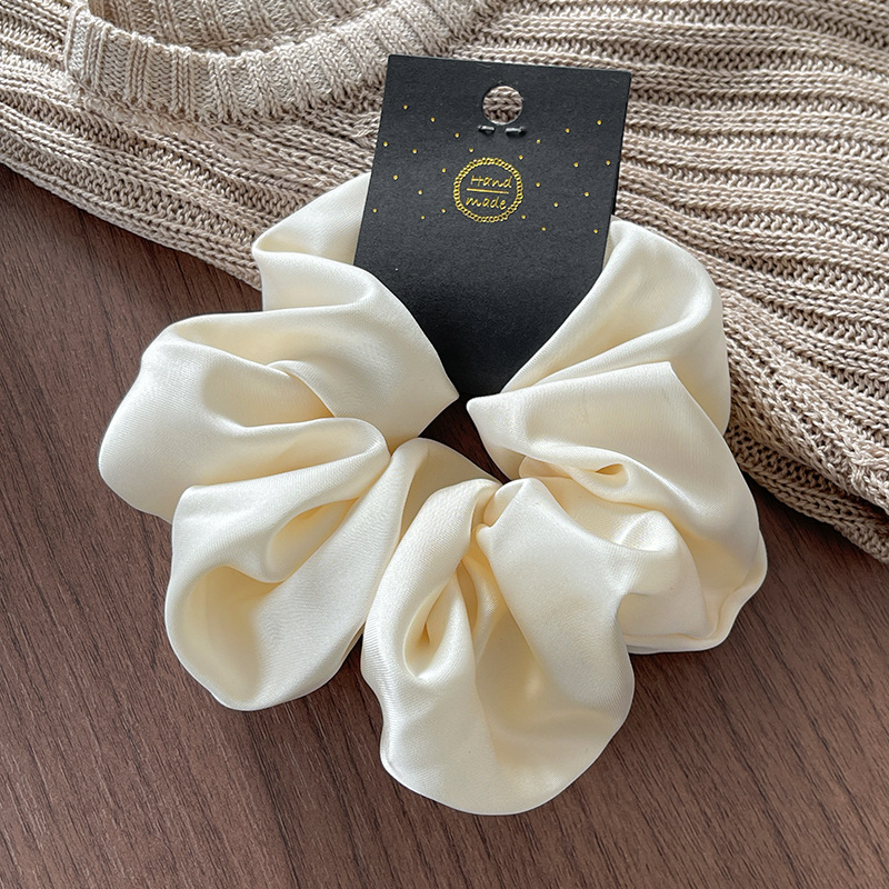 Wholesale Custom Logo Label Large 15cm Elastic Hair Ties,Oversized Satin Silk Women Scrunchies, Hairband Hair Accessories