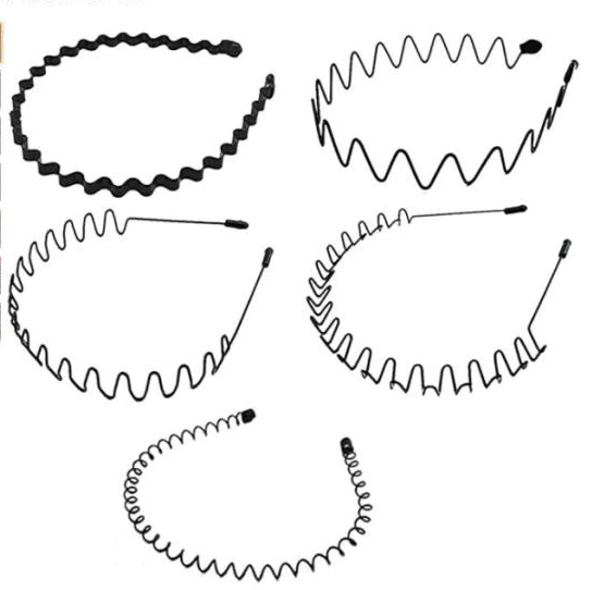 Manufacture Men's Hair Bands Sports Hairpins Invisible Hairbands Women's Face Wavy Headband Hair Metal Accessory