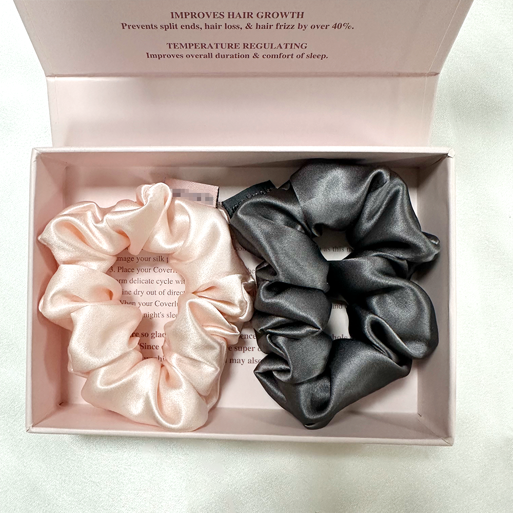 China Manufacturer 16/19/22MM Custom Luxury Silk Hair Accessories Silk Scrunchie for Women