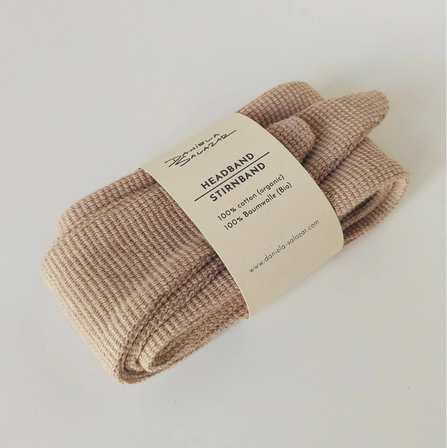 CustomLogo High Quality Reusable 100% Organic Cotton Hypoallergenic Comfortable Facial Cleansing Pad Headband Hair Scrunchie Set