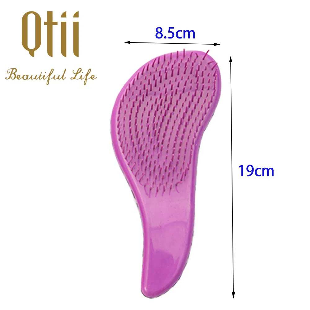 Cheap Curved Natural Glide Detangling Hair Brush with Angels Wings for All Hair Type