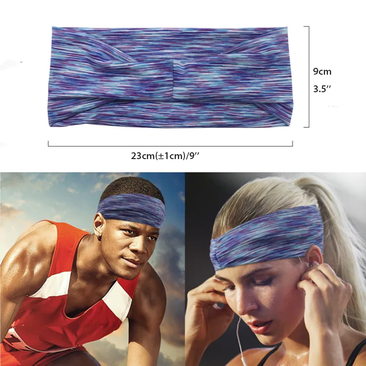 New Trendy Moisture Wicking Sports Hair Ornament Bandana Hairbands