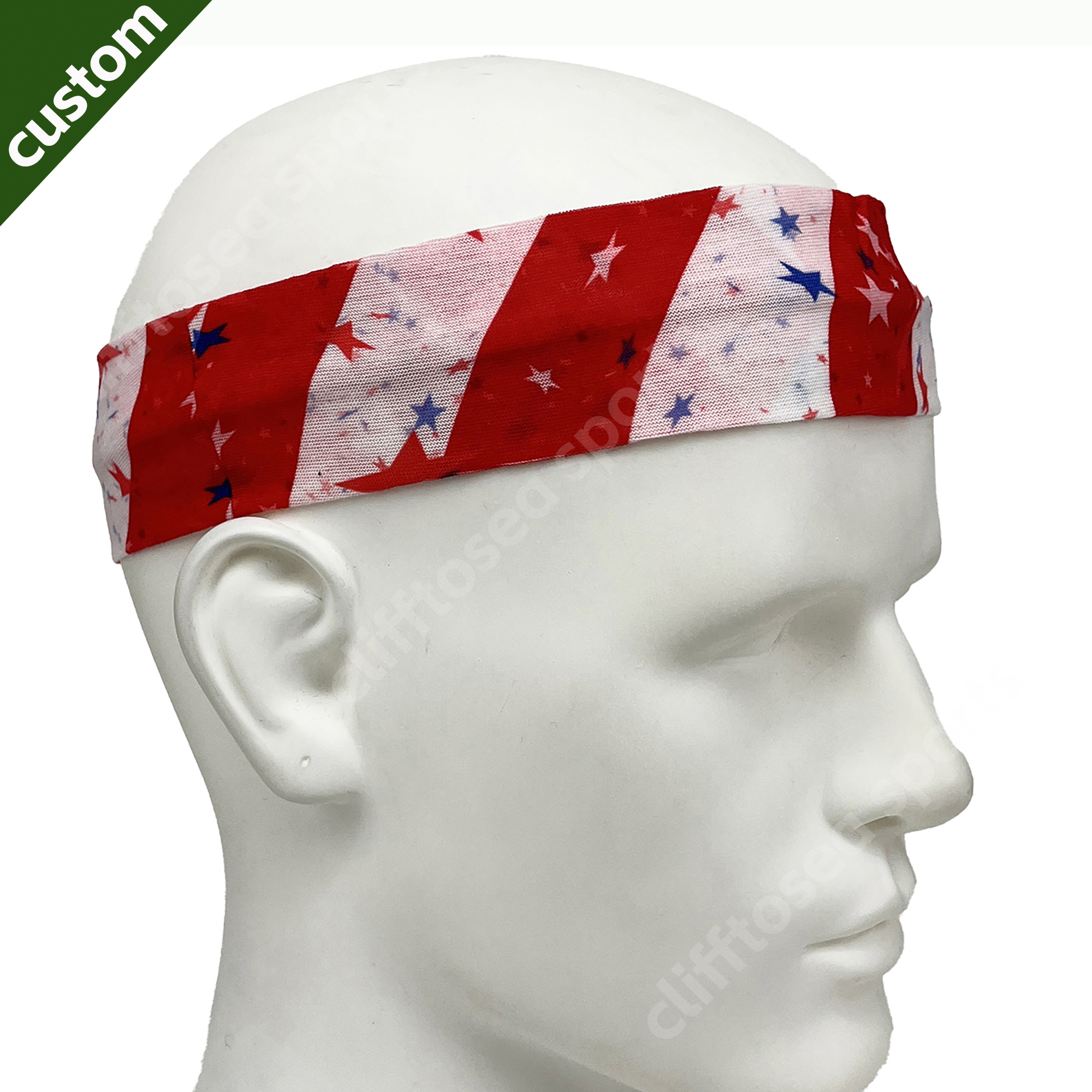 Wholesale OEM Custom Printed Headbands Sweatbands Factory with Promotional Advertisement Events Sponsor Logo Supplier
