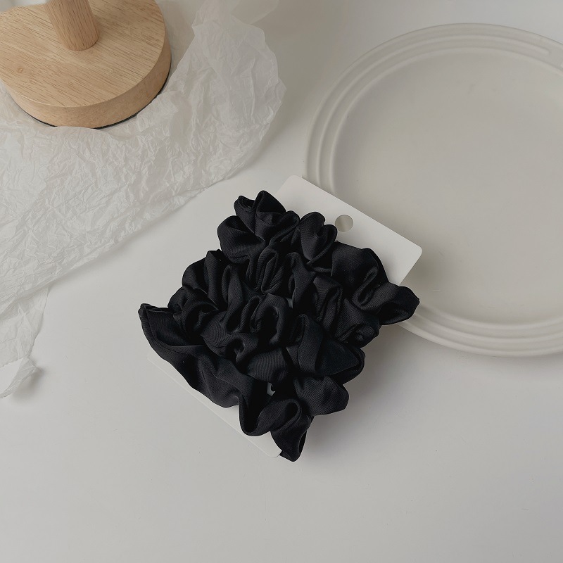 Wholesale 5/pcs Custom Satin Hair Ties Elegant Scrunchie French Girl Light Luxury Hair Band for Woman Accessories