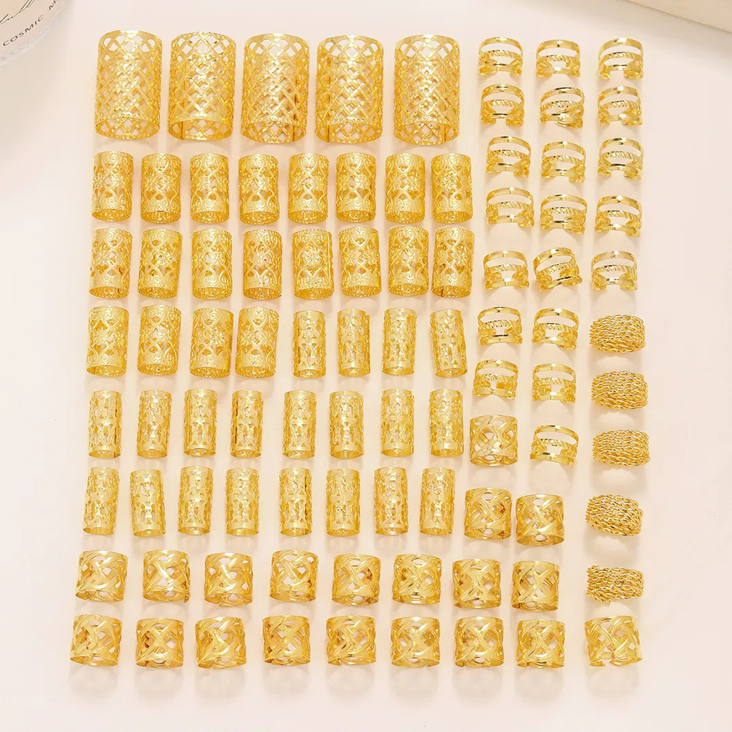 Wig Braid Dreadlock Metal Hair Extension Ring Set for Hair Accessories