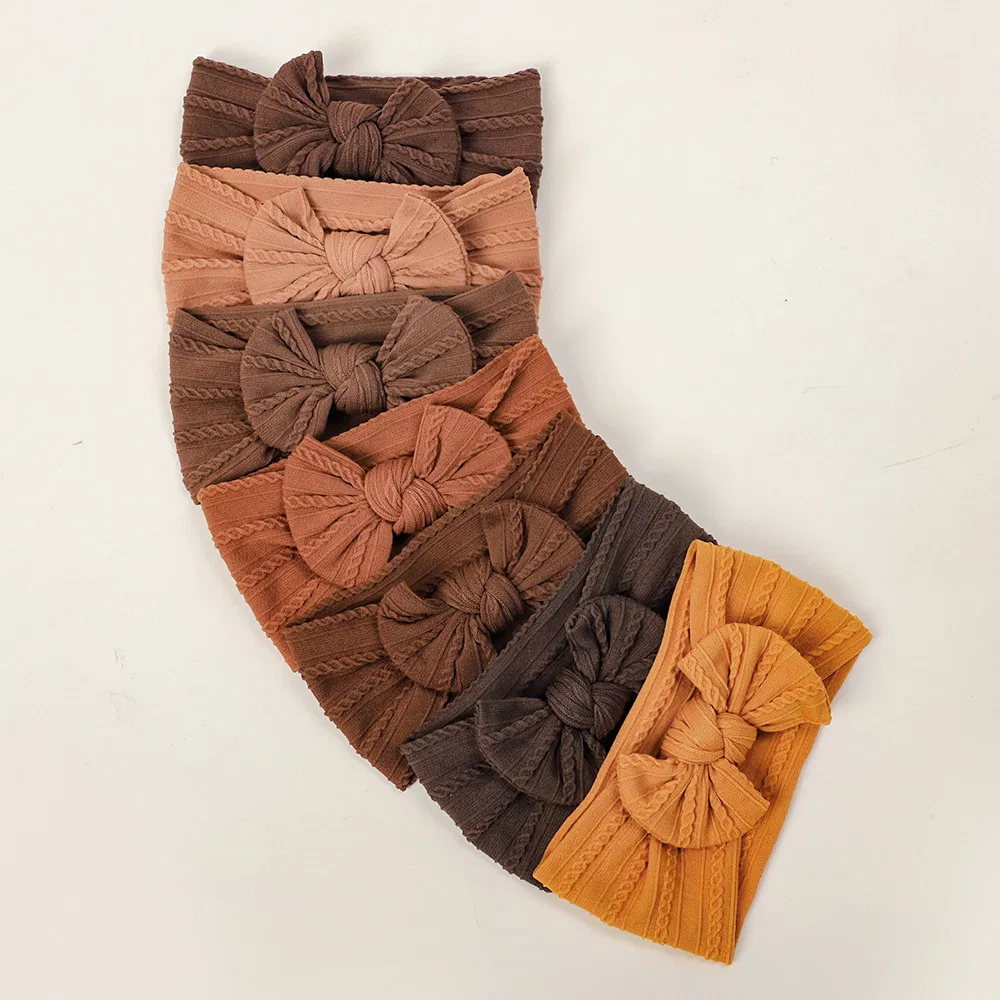 2025 New Children's Hair Accessories, Jacquard Bow, Baby Hair Band