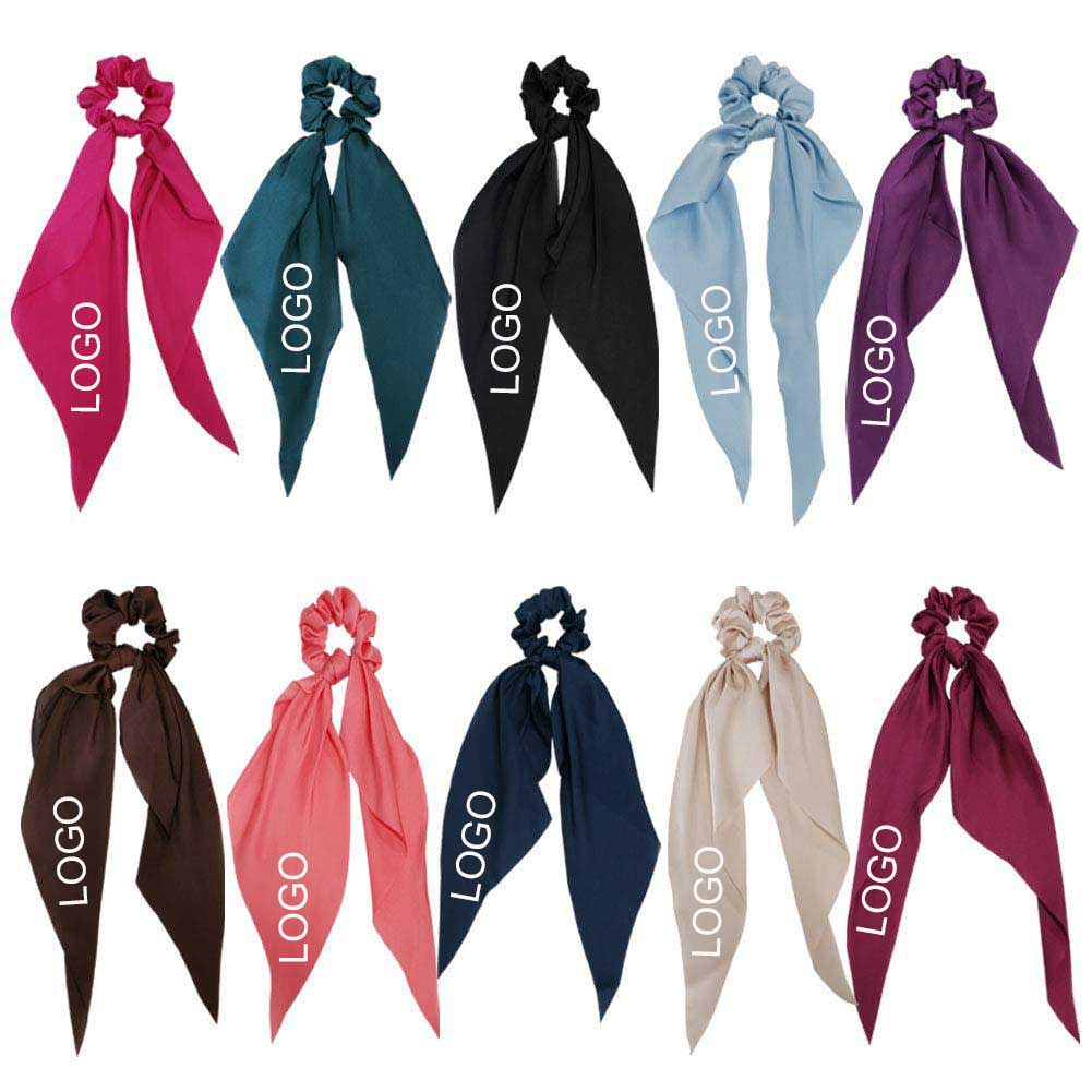 Nuoxin Manufacture Hot Selling Custom Logo Elastic Hair Bands Scrunchies Luxury Hair Scrunchie for Women Ladies