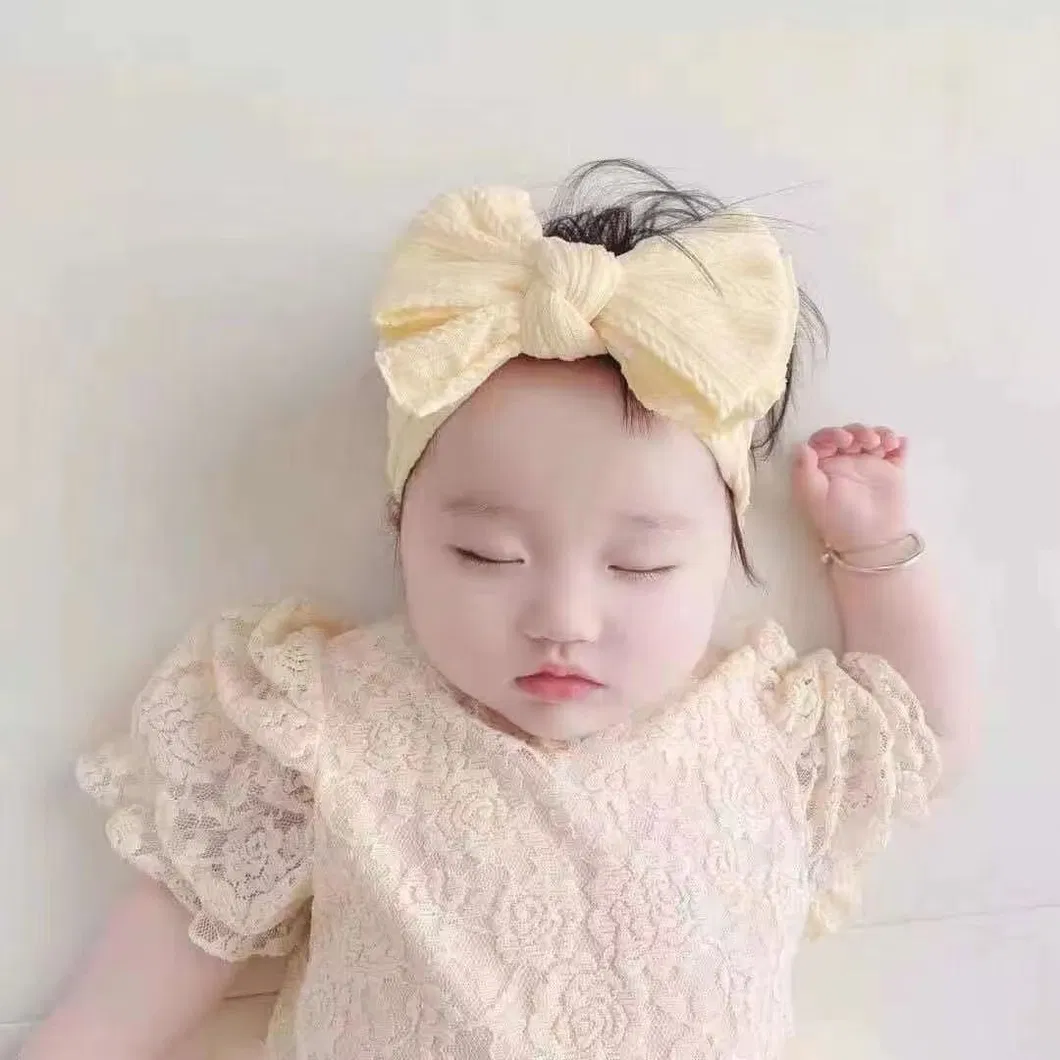 2025 New Children's Hair Accessories, Jacquard Bow, Baby Hair Band