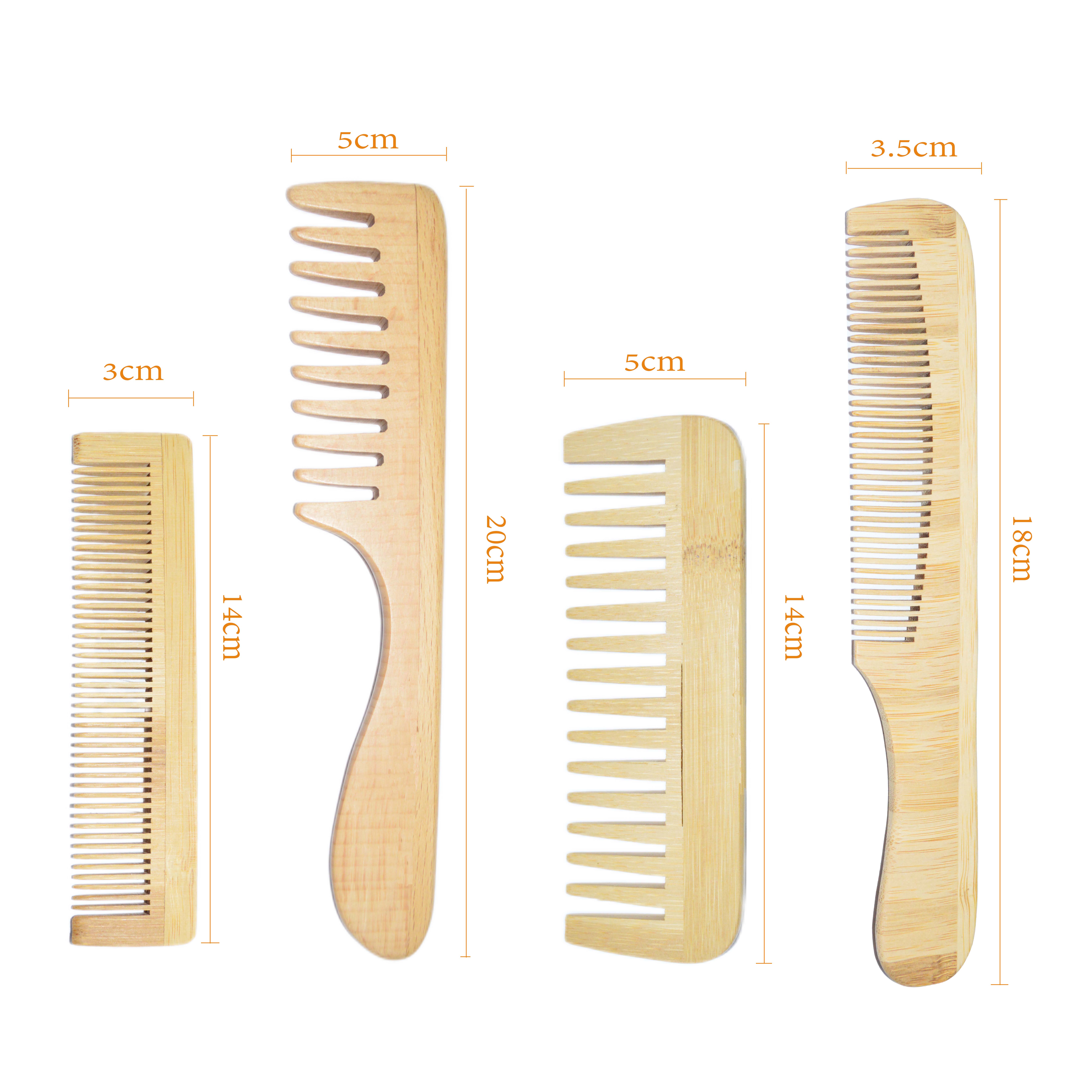 Wholesale Customized Logo Big Paddle Comb High Quality Hair Brush Biodegradable Bamboo Hair Brush Natural Bamboo Hair Comb