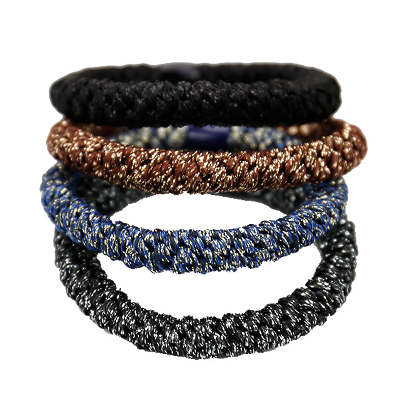 Wholesale Korean New Hair Accessories Nylon Custom No Trace Not for Hurt Hair Elastic Braided Hair Tie